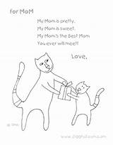 Poems Mothers Kids Poem Easy Preschool Short Coloring Mother Mom Little Printable Happy Crafts English Shorts Sweet Fathers Choose Board sketch template