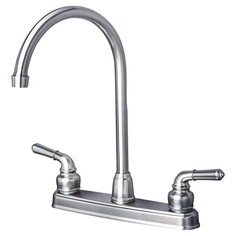 builders shoppe  rv mobile home replacement high arc swivel kitchen faucet overstock