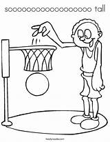 Coloring Tall Basketball Print Cursive Twistynoodle Ll Favorites Login Add sketch template