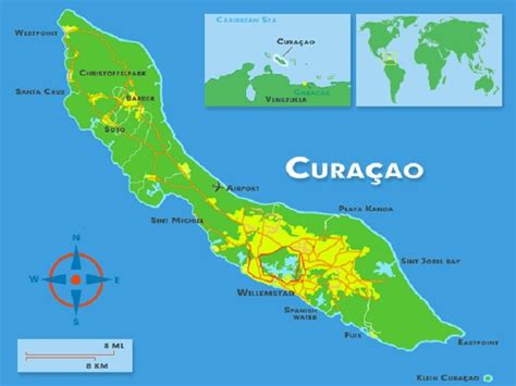 curacao  world map hiking  map