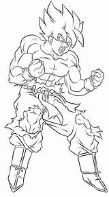 Goku Ssj Sangoku Dbz Saiyan Sayen Kamehameha Ssj3 Ssj1 Lapiz Getcolorings Vorlagen Dragonball Mui Getdrawings Dragón Cómo Sangohan sketch template