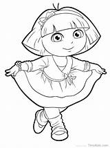 Dora Coloring Pages Drawing Explorer Easter Christmas Color Printable Sheets Sketch Template Dance Drawings Printables Getdrawings Getcolorings Adventure Dancing Kids sketch template
