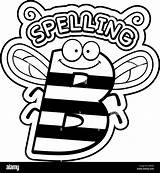 Spelling Bee Cartoon Stock Text Illustration Theme Alamy sketch template