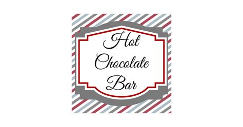 hot chocolate bar  printables sweetly