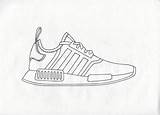 Drawing Nmd Adidas Shoes Sketch Coloring Pages Shoe Template Drawings Paintingvalley sketch template