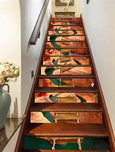 3d meandering river drawbridge 1485 stair risers aj wallpaper marble