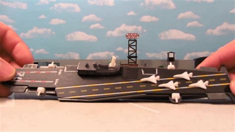 miniature aircraft carrier toy review youtube