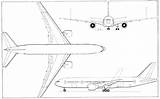 Boeing Blueprint Airliners sketch template