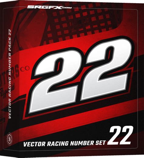 Vector Racing Number Set 22 School Of Racing Graphics