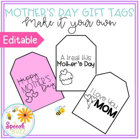 mothers day gift tags editable gift tags mother day gifts