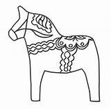 Horse Dala Dalah sketch template