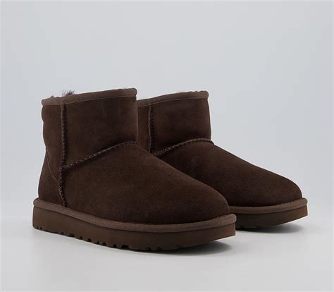 ugg classic mini ii chocolate suede ankle boots