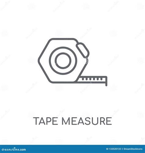 tape measure linear icon modern outline tape measure logo conce stock