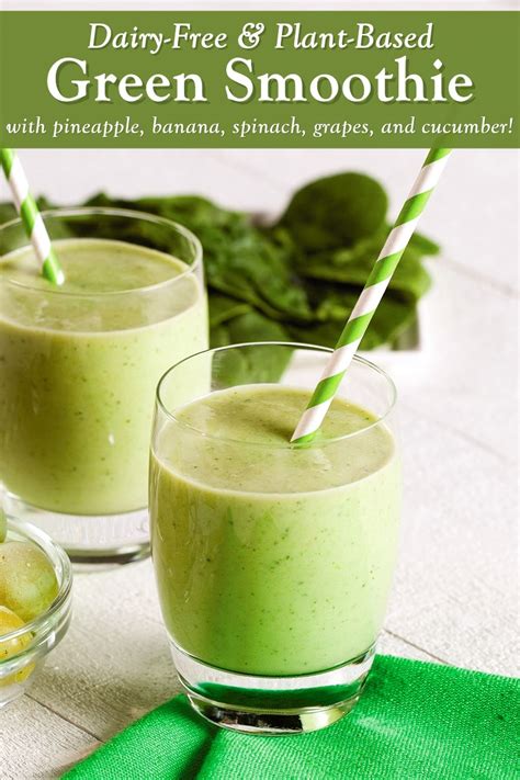 Dairy Free Green Smoothie Recipe With 5 Fruits And Vegetables