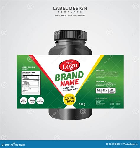 bottle label package template design label design mock  design label template stock vector