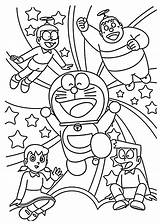 Doraemon Colouring sketch template