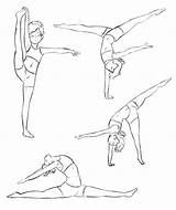 Gymnastics Dancing Ballet Ginnastica Artistica Warming Schizzi Gimnastas Semplici sketch template