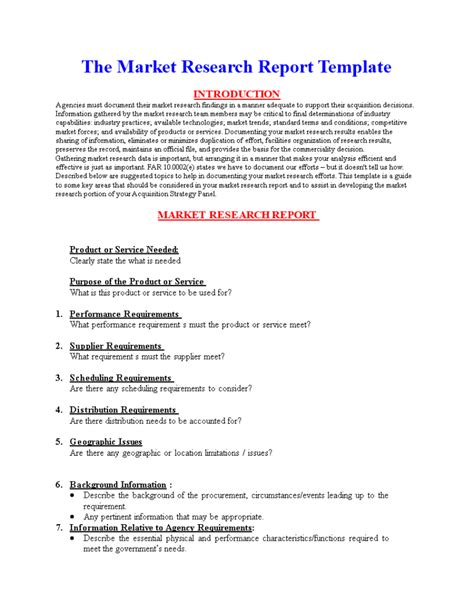 research report sample template  professional templates