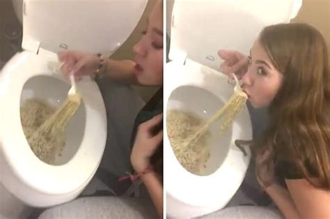 a teen pretended to eat ramen from the toilet as a joke but people are