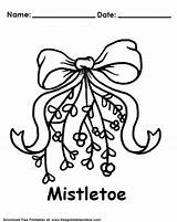 Coloring Christmas Mistletoe Pages Now Customize Print sketch template