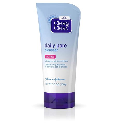 clean clear daily pore face cleanser cream  normal oily
