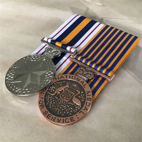 national police service medal national medal pair mounted australia