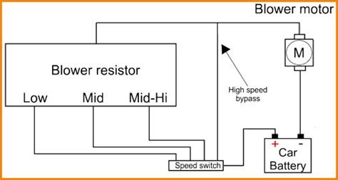 blower motor wiring diagram fan wiring resistor electronics