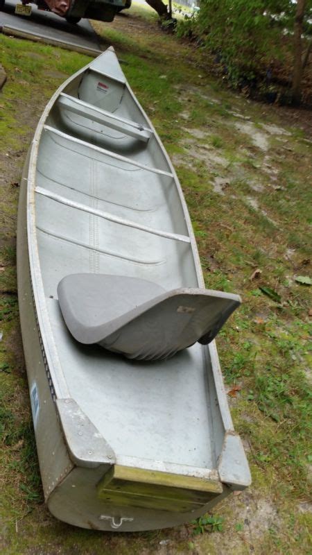 ft michi craft aluminum canoe great shape flat bottom stern  sale  united states