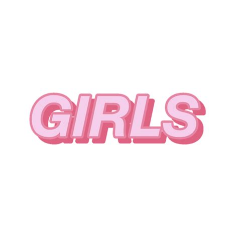 Girls Letter Word Pink Cool Sticker By Dryellemuller