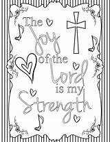 Joy Lord Colouring Coloring Pages Strength Adult Printable Rejoice Etsy Kids Christmas Quote Scripture Search Template sketch template
