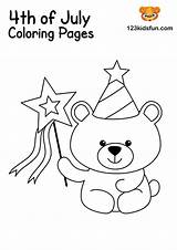 Coloring Pages Kids Parade July 4th Patriotic Wands sketch template