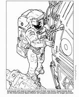 Coloring Astronaut Pages Space Printable Color Kids Print sketch template