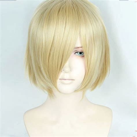anime yuri on ice plisetsky yuri cospaly wigs short blonde synthetic