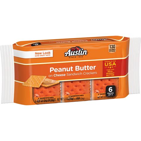 austin sandwich crackers cheese crackers  peanut butter ct oz