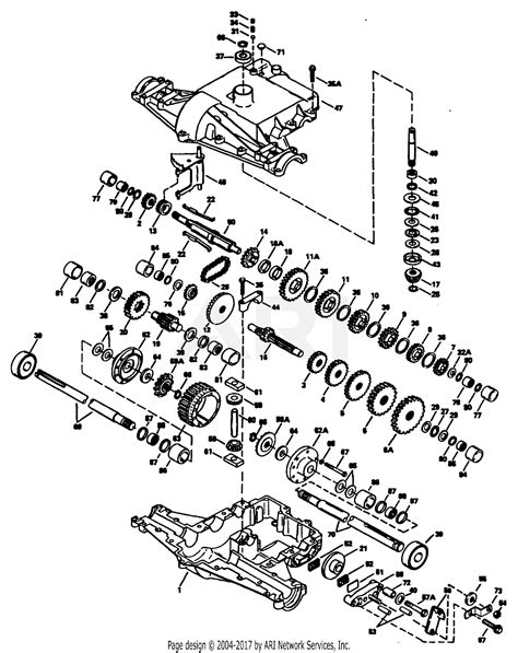 poulan pp tractor parts diagram  transaxle peerless model number