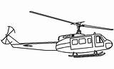 Coloring Military Hubschrauber Uh Helicopters sketch template