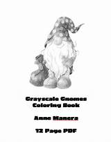 Grayscale Manera Gnomes sketch template