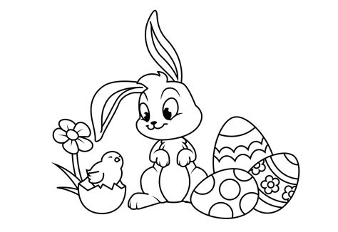 printable full size easter bunny coloring pages