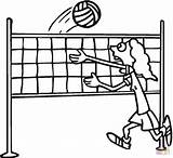 Volleyball Coloring Pages Printable Paper sketch template