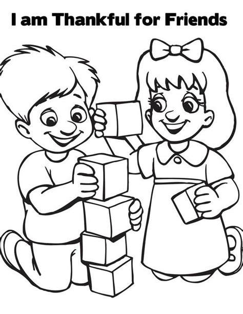 thankful  friends  friendship day coloring page coloring
