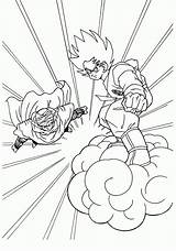 Coloring Dragon Ball Pages Goku Picolo Gohan sketch template