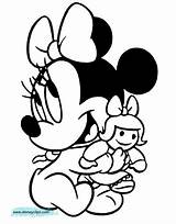 Minnie Baby Mouse Coloring Pages Mickey Printable Da Disney Color Mini Colorare Colouring Doll Print Kids Drawing Disegni Number Coloringhome sketch template