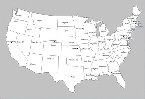 blank  map printable   states map