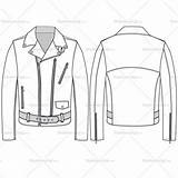 Jacket Flat Drawing Leather Fashion Template Sketch Men Illustrator Templates Back Front Adobe Mens Tech Moda Pack Desenhos Sketches Jackets sketch template