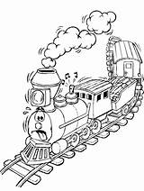 Caboose Train Getdrawings Drawing Coloring sketch template