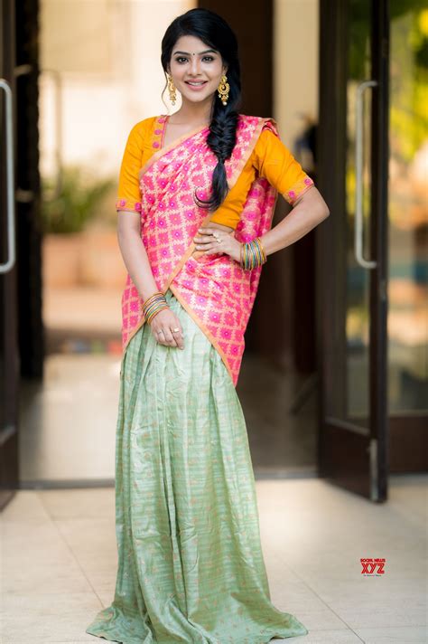 Actress Pavithra Lakshmi New Glam Traditional Stills Social News Xyz