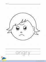 Angry Worksheet Coloring Worksheets Feeling Feelings sketch template