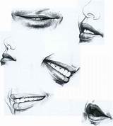 Mouth Lips Drawing Smiling Faces Draw Sketch Pencil Teeth Drawings Figures Sketches Step Mouths Lip Realistic Drawn Board sketch template