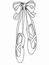 Ballet Shoe Drawing Ballerina Shoes Getdrawings Coloring Pages sketch template