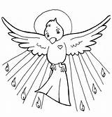 Dove Holy Spirit Drawing Coloring Paintingvalley sketch template